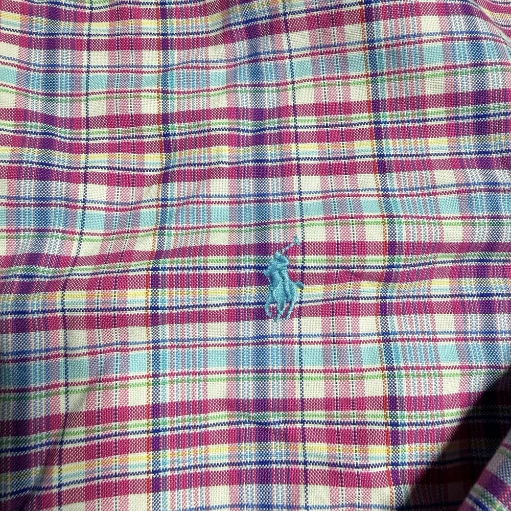 Polo Ralph Lauren Shirt Mens XXL Pink Blue Plaid Classic Fit Oxford Button Down - Picture 6 of 16
